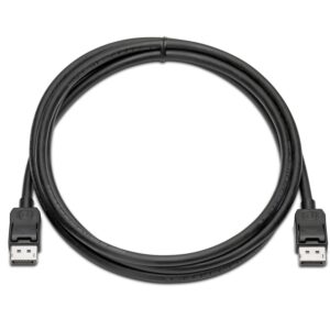 Coiled black HDMI cable with male connectors at both ends