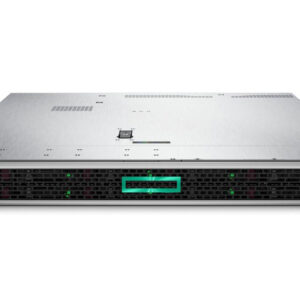Front view of a 2U rack mounted server chassis with hot swappable drive bays and green status LEDs