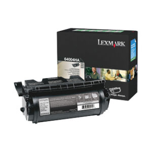 Lexmark 6400ha highyield toner cartridge with its packaging box behind it