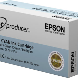 Epson light cyan ink cartridge box for discproducer printers pjic2lc