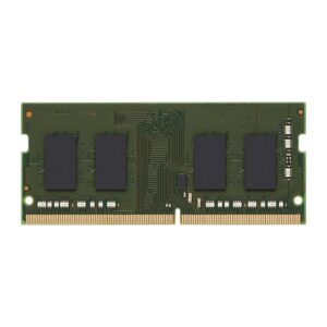 Green printed circuit board with a gold plated edge connector along the bottom edge and several black integrated circuits nearby detailing traces and components on a sparse board