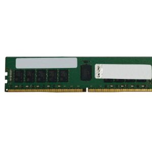 JFM Technology Ddr memory module ram with a green pcb and gold edge connector featuring two white label stickers on top