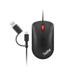 Lenovo Mouse ambidiestro compacto con cable USBC ThinkPad