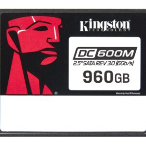 JFM Technology Kingston DC600M 960GB 25 inch SATA SSD label on a black drive
