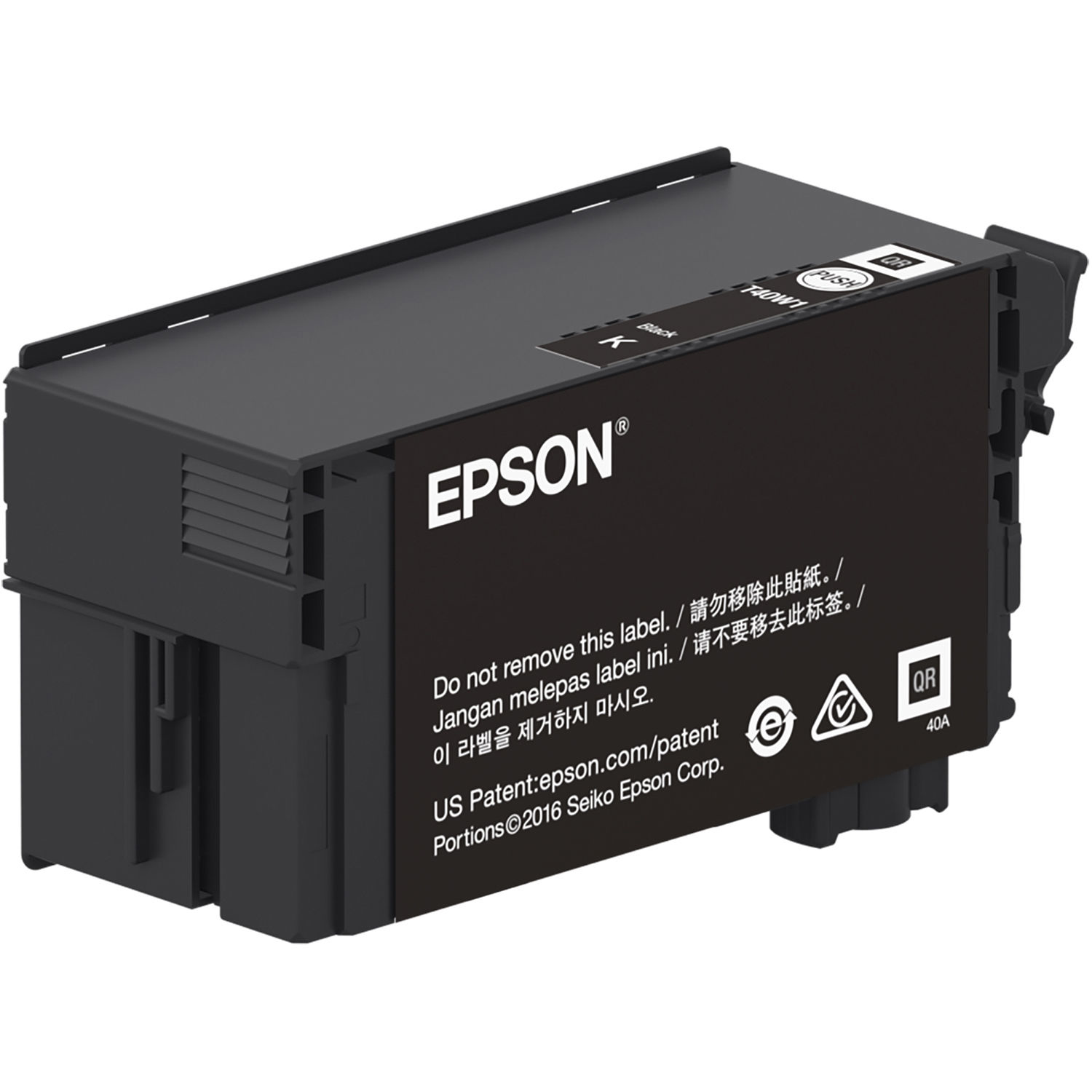 JFM Technology Epson toner cartridge with branding and caution text on the label black body for printers