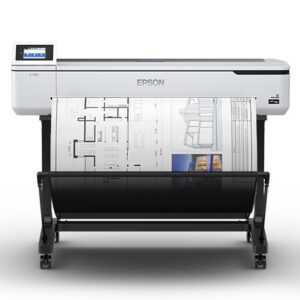 Epson large format printer printing architectural blueprints on a roll