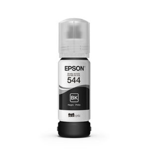 JFM Technology Epson 544 black ink bottle with clear cap and label indicating BK NegroPreto
