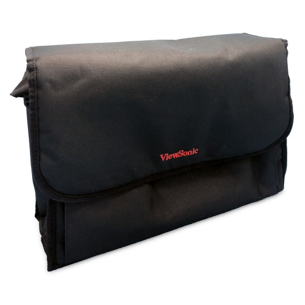 JFM Technology Black viewsonic carrying case with flap closure for accessories zippered pouch