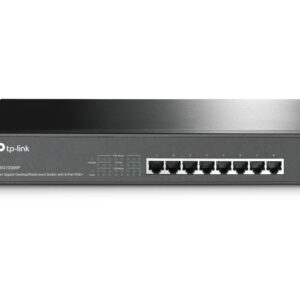 Tp link 8 port gigabit switch with front panel rj 45 ports for desktop or rackmount use