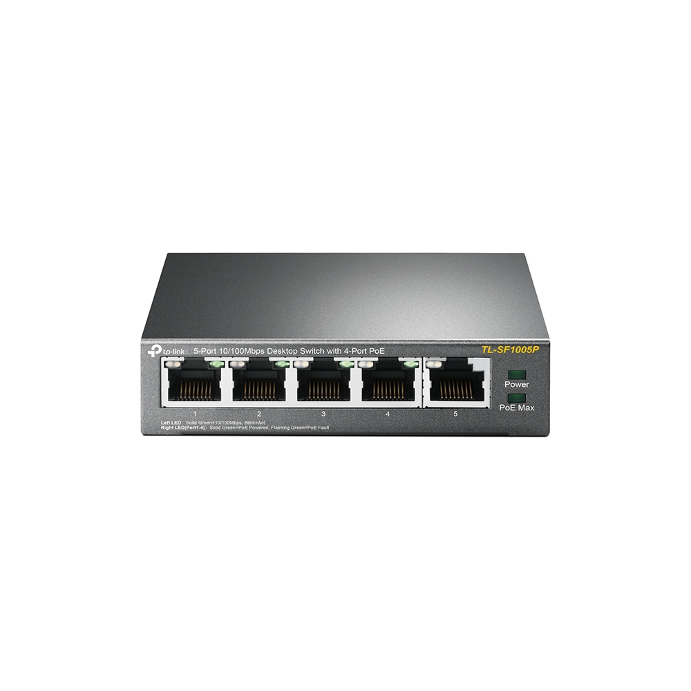 JFM Technology Tp link tl sf1005p five port ethernet switch with four poe ports and power led