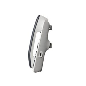 White wall charger with built in plug prongs and a USB port for charging devices