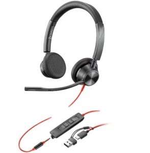 Conferencia HP Poly Blackwire 3325 Stereo USBC Headset 35mm Plug USBCA Adapter