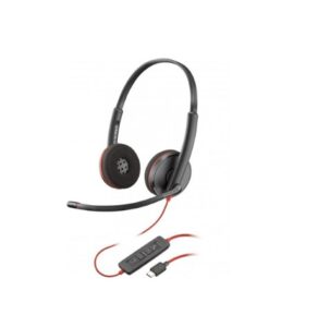 Audífono HP Poly Blackwire 3220 Stereo USB-C Headset +USB-C/A Adapter (Bulk)