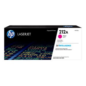 JFM Technology HP LaserJet toner cartridge box in black and white with magenta 212A label magenta toner for HP LaserJet Enterprise printers
