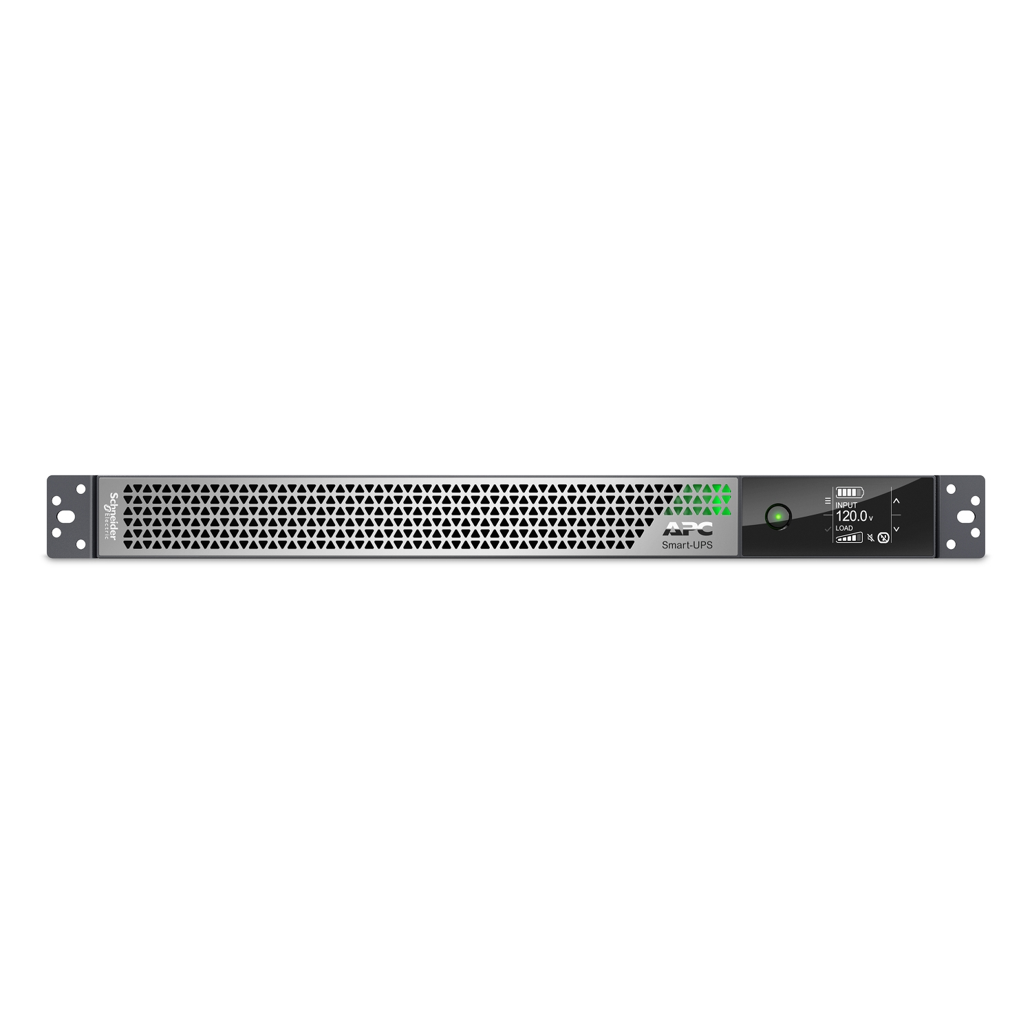 JFM Technology Rack mount UPS unit with perforated front panel and a small display on the right side labeled APC Smart UPS