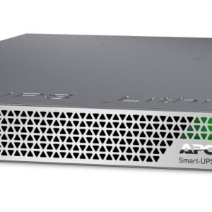 JFM Technology Apc smart ups 2u rack mount uninterruptible power supply with front ventilation and green status leds on the right panel