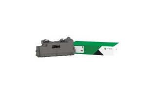 Small gray electronic module attached to a green and white rectangular component appears to be a connector or cartridge