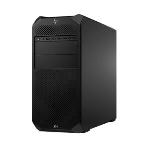 JFM Technology Black hp z series workstation tower with front usb ports and a perforated front panel for ventilation