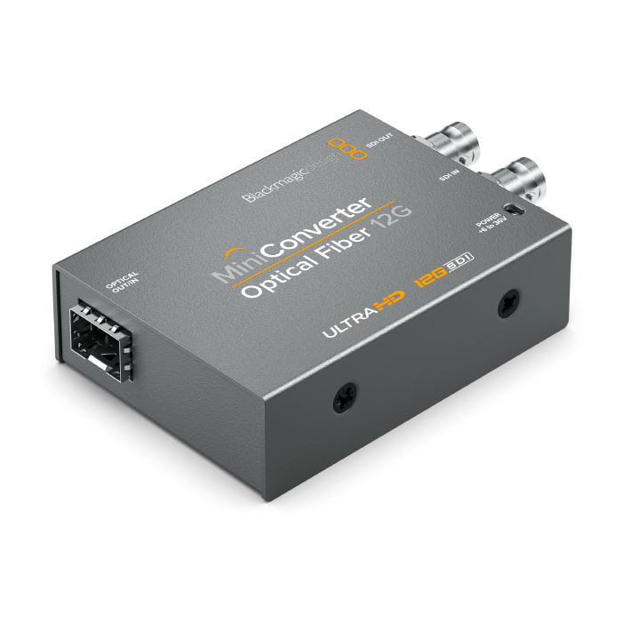 Convertidor Blackmagic Mini Converter Optical Fiber 12G vista 2 JFM Technology Blackmagic design mini converter optical fiber 12g a compact gray sdi to fiber converter with bnc connectors and optical inputoutput