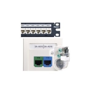 PANDUIT C252X030FJC Casete de 125 Etiquetas Adhesivas, para Patch Panel, Face Plate o Cajas Superficiales, Para Identificación 4 Puertos, Color Blanco