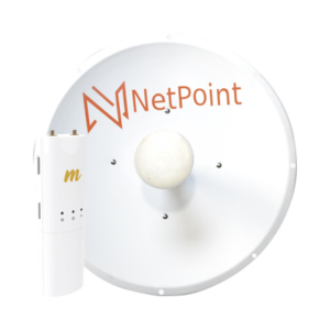 MIMOSA NETWORKS C5CNP2KIT Kit de radio C5C con Antena NP2-GEN2 de 34 dBi, Frecuencia (4.9-6.2 GHz), ideal para distancia de hasta 50 km, incluye jumpers, PoE y cable de alimentación Incluidos