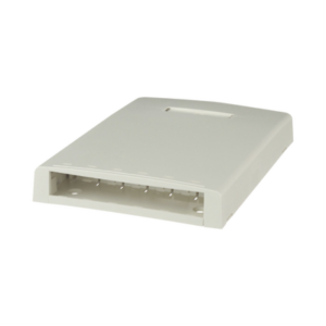PANDUIT CBXF6IW-AY Caja de Montaje en Superficie, Con Accesorio para Resguardo de Fibra Óptica, Para 6 Módulos Mini-Com, Color Blanco Mate