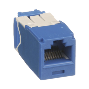 PANDUIT CJ6X88TGBU Conector Jack RJ45 Estilo TG, Mini-Com, Categoría 6A, de 8 posiciones y 8 cables, Color Azul