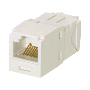 PANDUIT CJ6X88TGIW Conector Jack RJ45 Estilo TG, Mini-Com, Categoría 6A, de 8 posiciones y 8 cables, Color Blanco Mate