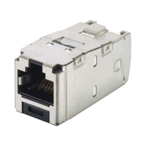PANDUIT CJS6X88TGY Conector Jack RJ45 Blindado, Estilo TG, Mini-Com, Categoría 6A, de 8 posiciones y 8 cables, Color Negro