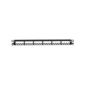 PANDUIT CP24BLY Panel de Parcheo Modular Mini-Com (Sin Conectores), Plano, Totalmente Blindado, de 24 puertos, 1UR