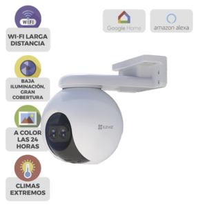 EZVIZ CSC8PF PT IP 2 Megapíxel / Wi-Fi / Detección Humana / Lente Dual / Visión Nocturna en Color / Cobertura Visual 360° / Notificación Push / Ranura para Memoria 512 GB