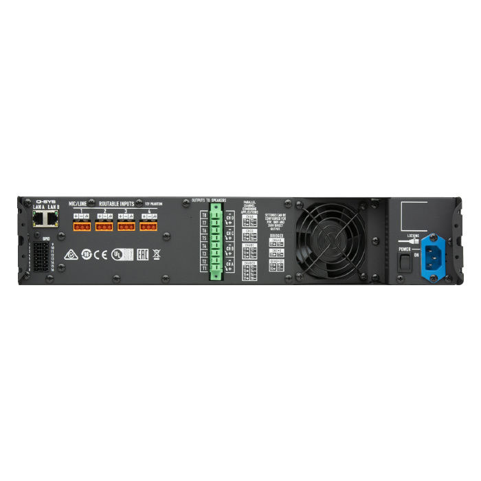 Amplificador Administrable QSYS 4 CH vista 2 JFM Technology Amplificador Administrable Q SYS 4 CH vista 2