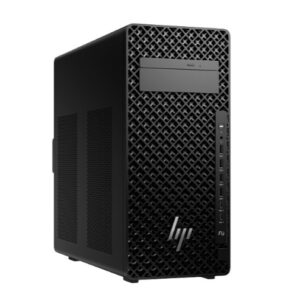 JFM Technology Hp desktop tower with a perforated front panel and an optical drive bay at the top front area