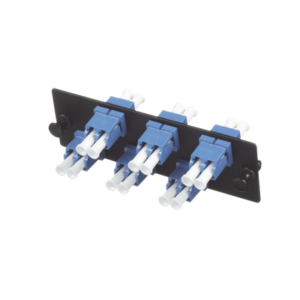 PANDUIT FAP6WBUDLCZ Placa Acopladora de Fibra Optica FAP, Con 6 Conectores LC Duplex (12 Fibras), Para Fibra Monomodo OS1/OS2, Color Azul