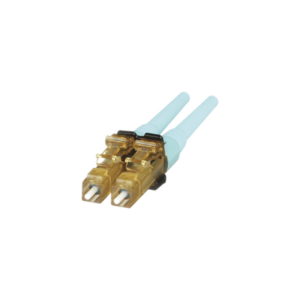 PANDUIT FLCDMCXAQY Conector de Fibra Óptica LC Duplex OptiCam, Multimodo 50/125 OM3/OM4, Pre-pulido, Color Aqua