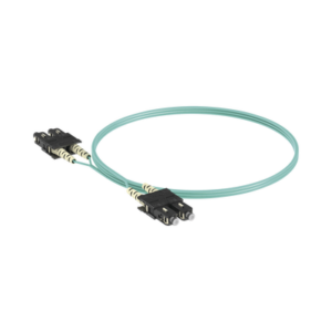 PANDUIT FX23RSNSNSNM003 Jumper de Fibra Optica Multimodo 50/125 OM3, SC-SC Duplex, OFNR (Riser), Color Aqua, 3 Metros