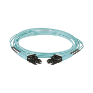 PANDUIT FX2ERLNLNSNM002 Jumper de Fibra Optica Multimodo 50/125 OM3, LC-LC Duplex, OFNR (Riser), Color Aqua, 2 Metros