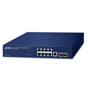 PLANET GS-4210-8T2S Switch Ethernet Gigabit gestionable de 8 puertos de cobre 10/100/1000BASE-T y 2 interfaces de fibra óptica SFP 100/1000BASE-X