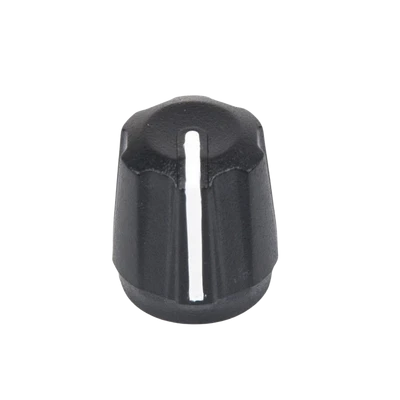 K2K0249101 JFM Technology Black circular control knob with a white vertical indicator line in the center