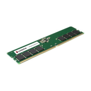 JFM Technology Kingston RAM memory module for a desktop computer with a green PCB and multiple black memory chips along a gold edge connector