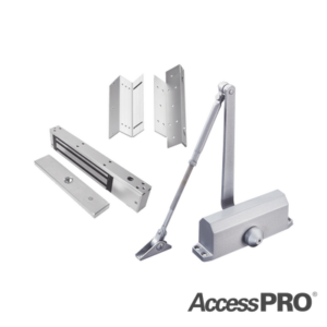 ACCESSPRO KITACCESS600 KIT INC CHAPA MAGNETICA DE 600LBS / MONTAJE TIPO Z Y L / CIERRA PUERTAS