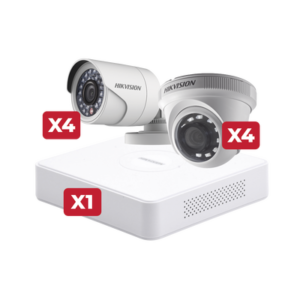 HIKVISION KITHGHI4 Kit de CCTV 2 Megapíxeles / Incluye Grabadora de 8 Canales / Cámara Turret / Cámara Bala