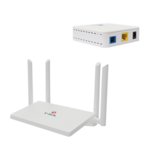 V-SOL KITROUTERVSOLAX Router Mesh Inalámbrico Wi-Fi 6 hasta 3000 Mbps, 3 Puertos LAN Gigabit + 1 WAN Gigabit + Easy Mesh+ ONU Bridge Dual GPON/EPON