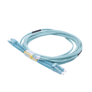 LINKEDPRO BY EPCOM LP-FOM4-LCLC-R03 Jumper de Fibra Óptica Multimodo OM4 50/125 LC-LC OFNR (Riser), 2.0 mm, Dúplex, Aqua, 3 metros