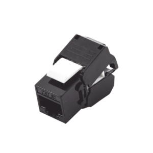 LINKEDPRO BY EPCOM LP-KJ-516-TTBK Módulo Jack Keystone Cat5e (toolless), con terminación en ángulo 180 º Color Negro, Compatible con Faceplate y Patchpanel Linkedpro