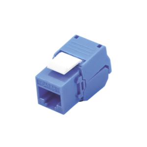 LINKEDPRO BY EPCOM LP-KJ-516-TTBU Módulo Jack Keystone Cat5e (toolless), con terminación en ángulo 180 º Color Azul, Compatible con Faceplate y Patchpanel Linkedpro