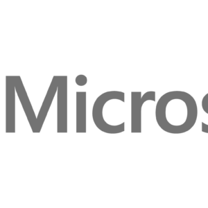 Logo Microsoft JFM Technology Microsoft logo four colored squares red green blue yellow adjacent to the gray Microsoft wordmark on black background