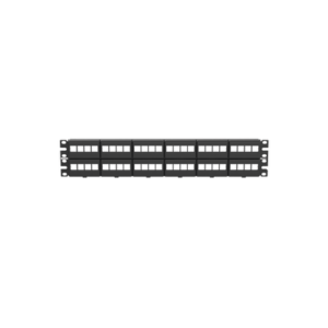PANDUIT NKFP48Y Panel de Parcheo Modular Keystone (Sin Conectores), de 48 Puertos, Identificación con Etiqueta Adhesiva, 2UR