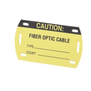 PANDUIT PST-FO Kit de 5 Etiquetas Autolaminadas para Fibra Óptica, Para Uso Interior/Exterior, Dimensiones de 90.42 x 52.32 mm, Color Negro con Amarillo