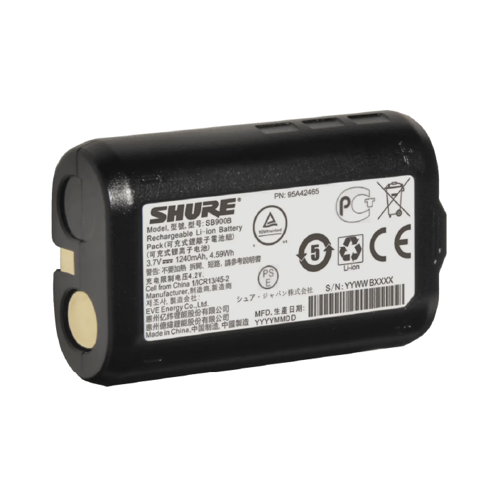 Bateria Recargable Shure SB900B vista 2 JFM Technology Bateria recargable shure sb900b vista 2